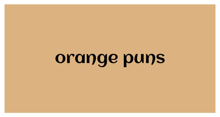 Funny orange fruit puns