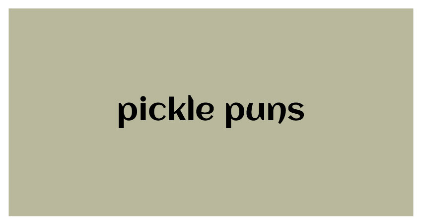 funny puns for pickle