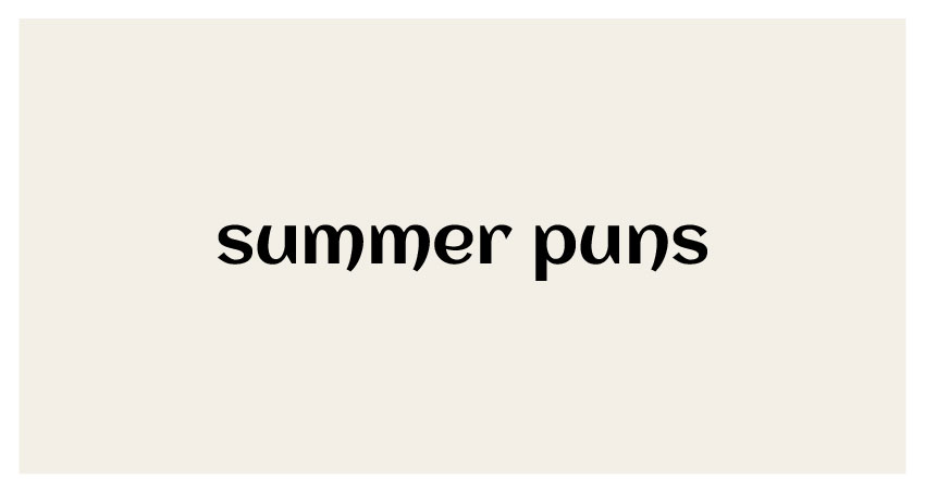 funny puns for summer