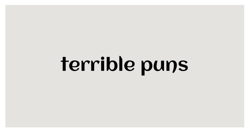 funny puns for terrible