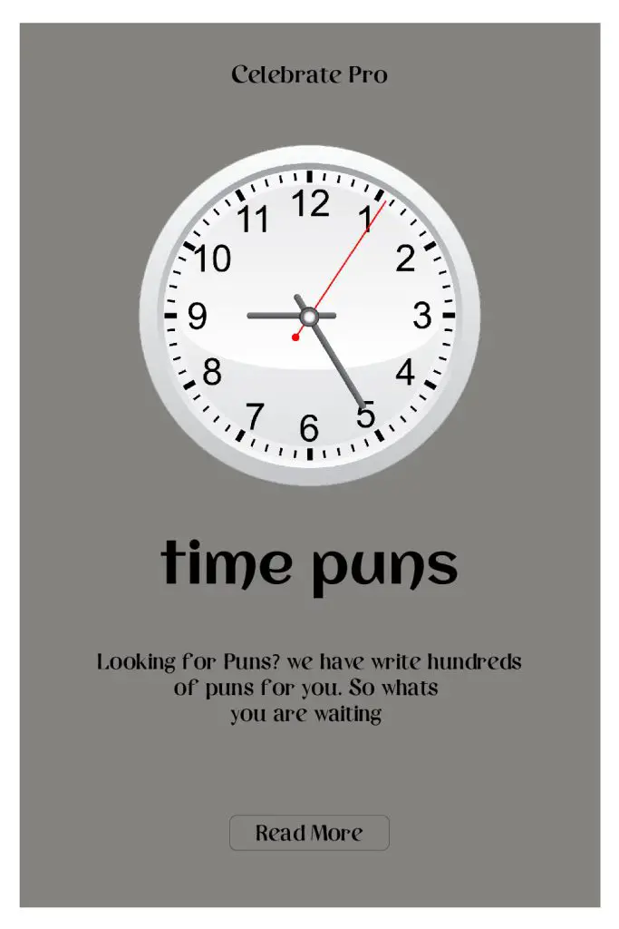 time puns for instagram Captions