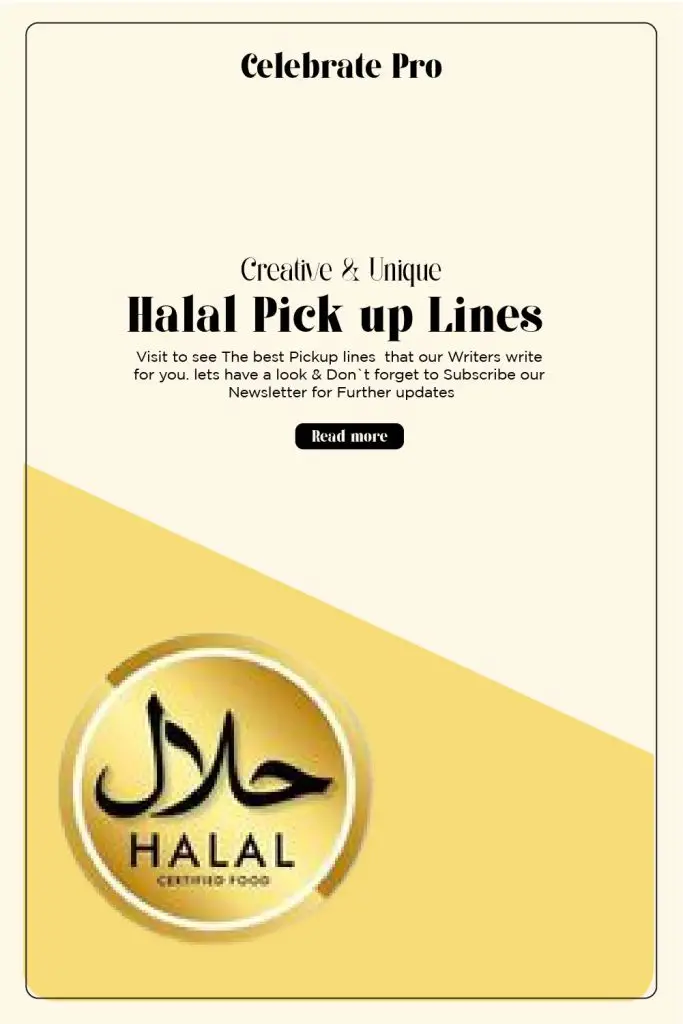 Best Halal Pick Up Lines