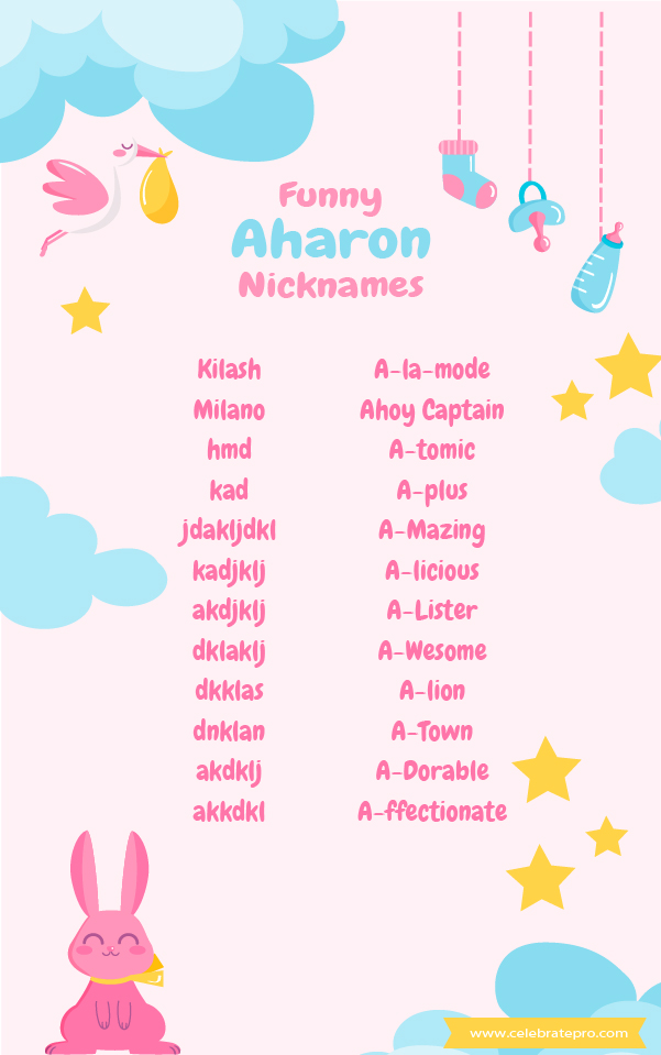 Cool Aharon Nicknames