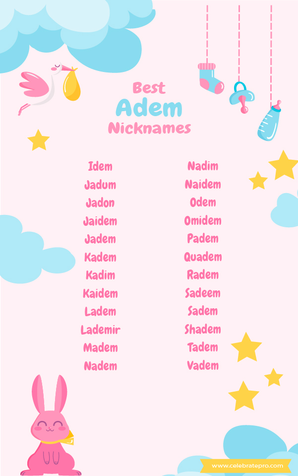 Cute Adem Nicknames