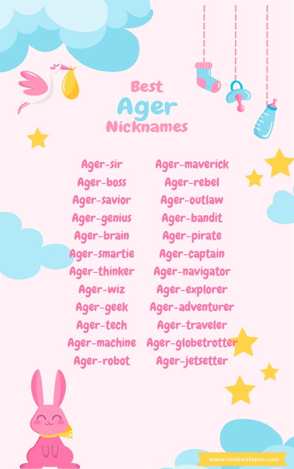 Cute Ager Nicknames