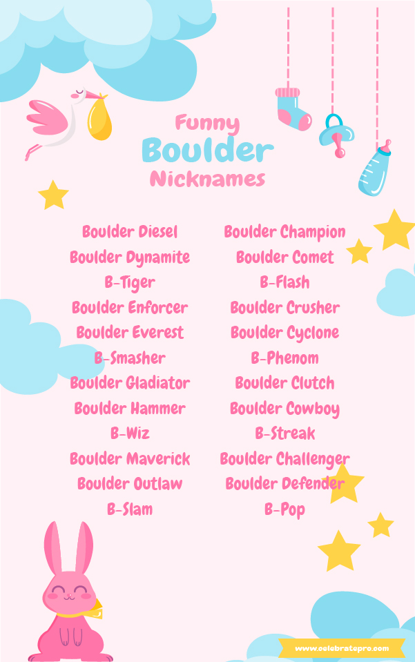 Cute Boulder nicknames