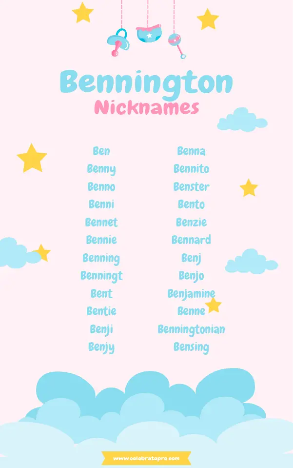 Funny Nicknames for Bennington