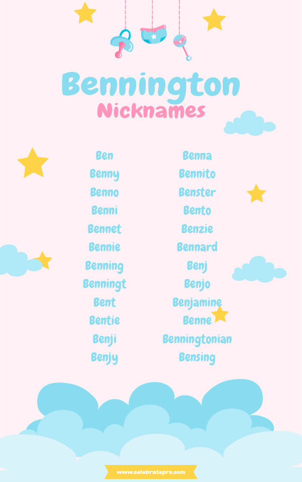 Funny Nicknames for Bennington