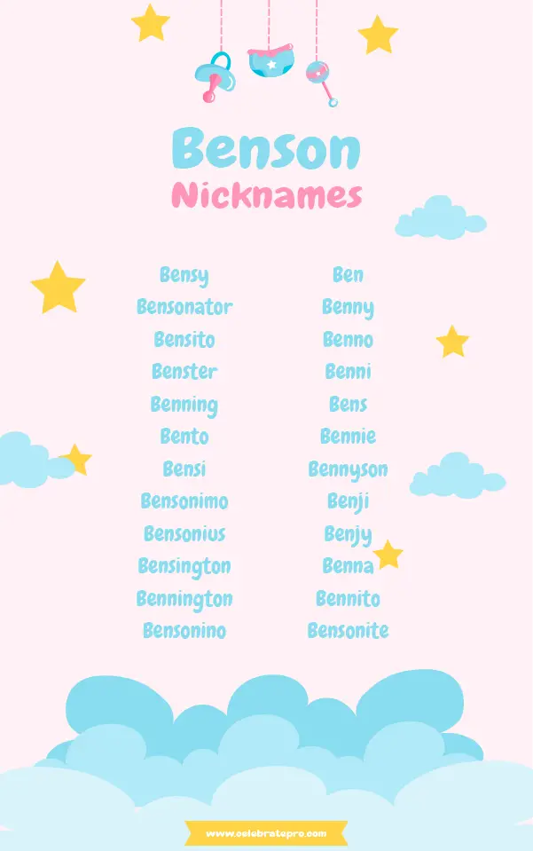 Funny Nicknames for Benson