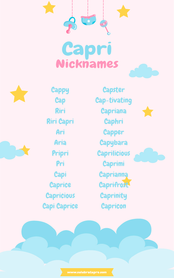 Funny Nicknames for Capri