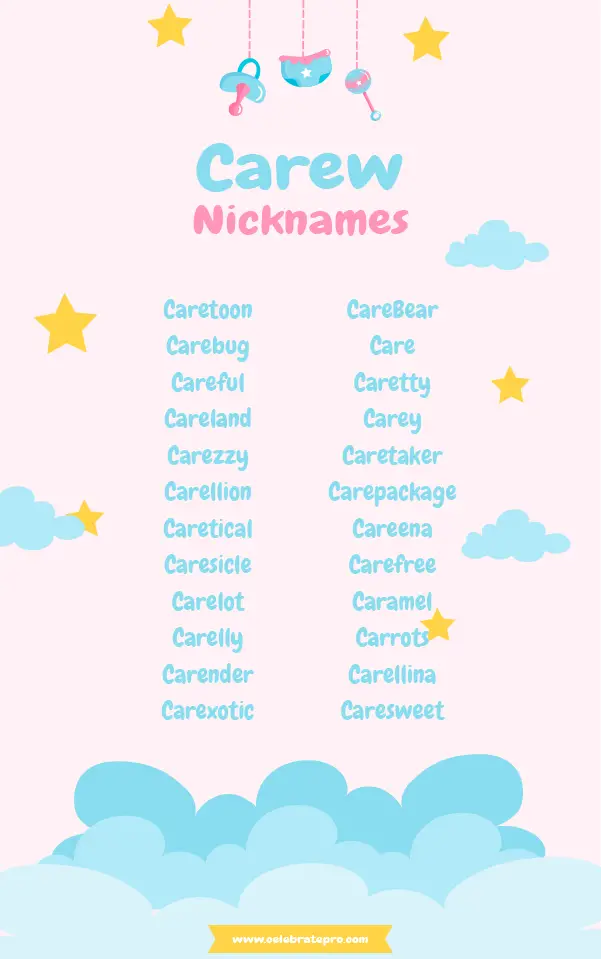 Funny Nicknames for Carew
