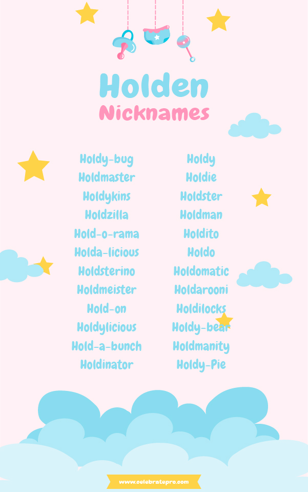 Funny Nicknames for Holden
