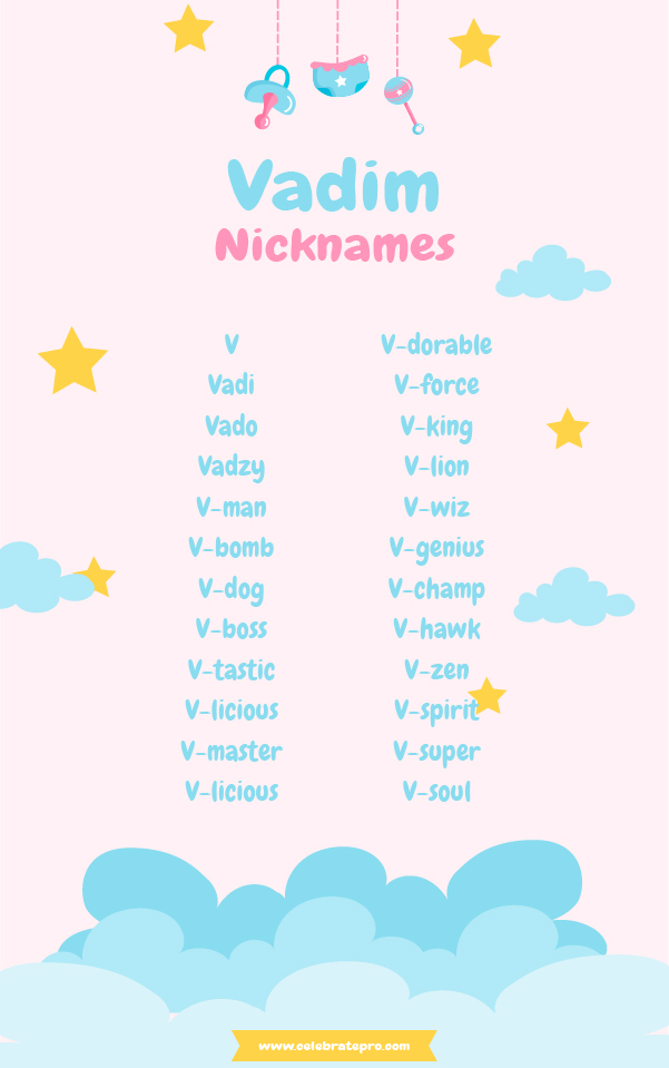 Funny Nicknames for Vadim
