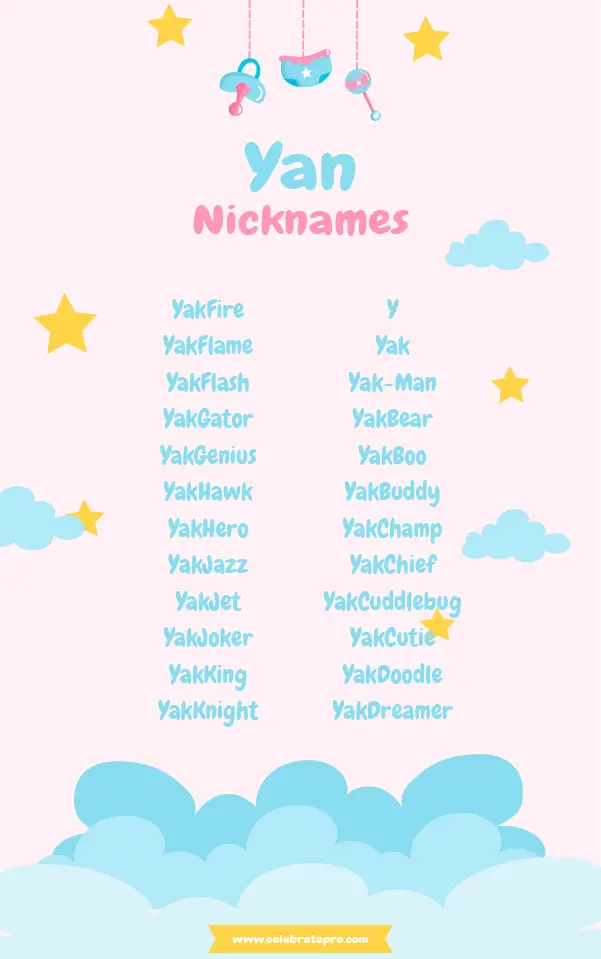 Funny Nicknames for Yan