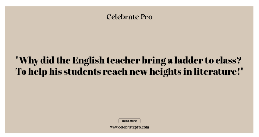 One-Liner English Teacher Puns