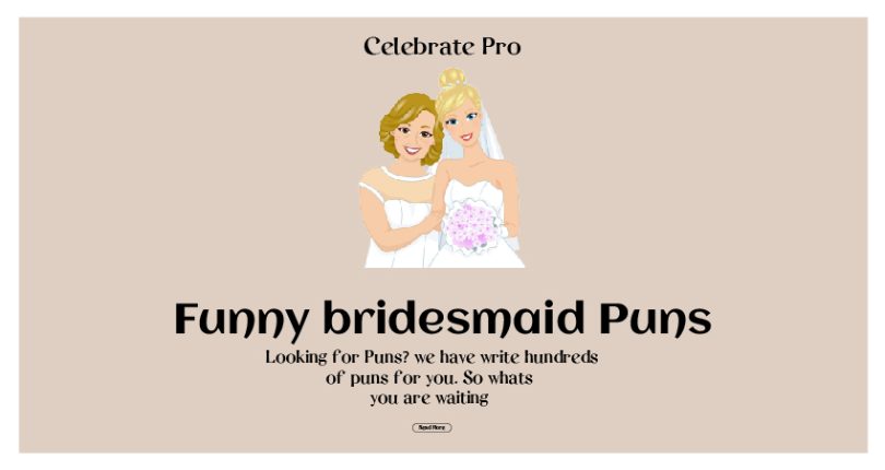 bridesmaid puns