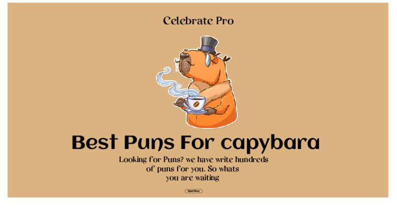 115+ Hilarious Capybara Puns Ideas From Short & Funny Jokes