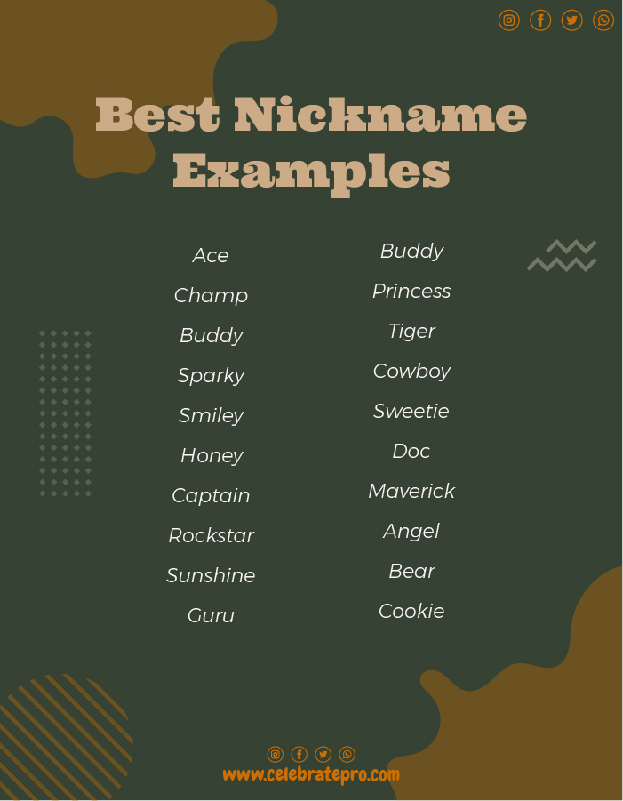 Best Nicknames Examples