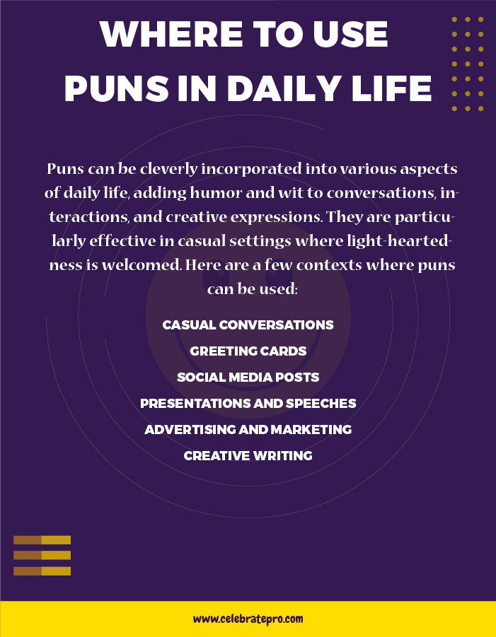 Where to Use Puns In Daily Life